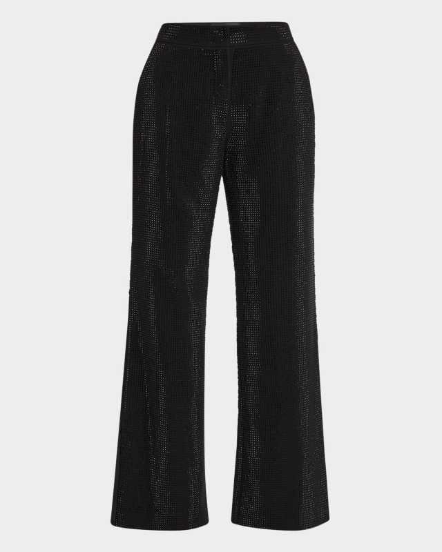 The Briella Rhinestone Ankle Flare Pants